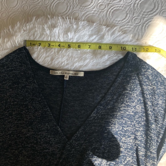 🔴SOLD🔴Rachel Roy Crossover Heather Navy Blouse - Picture 11 of 13